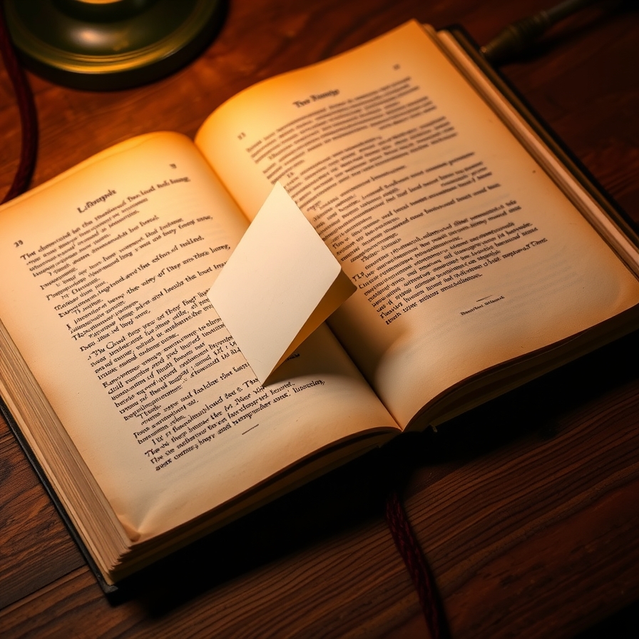 Book with a Note Inside