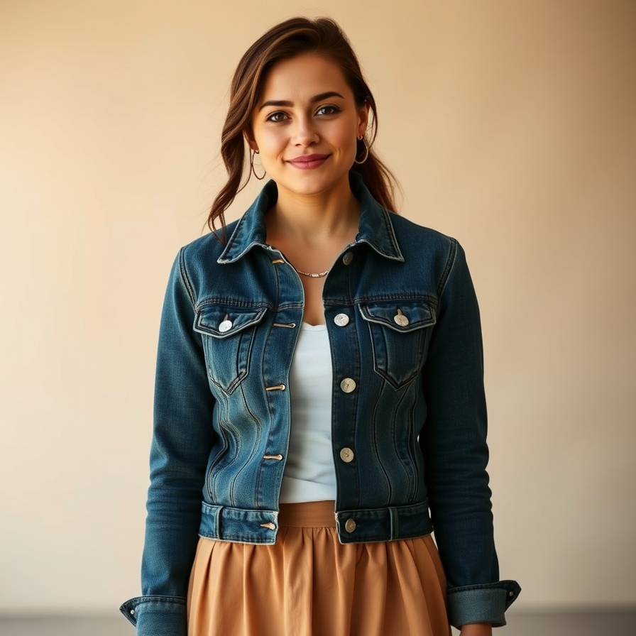 Denim Jacket with a Maxi Skirt