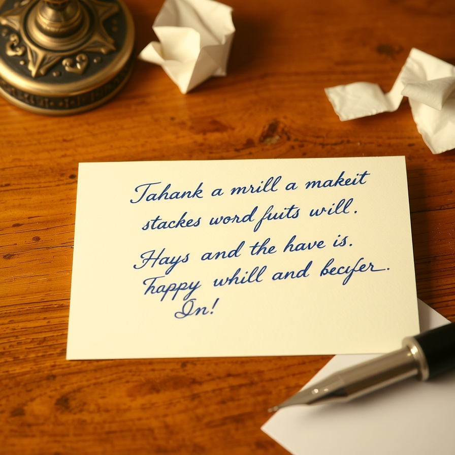Handwritten Letter or Card