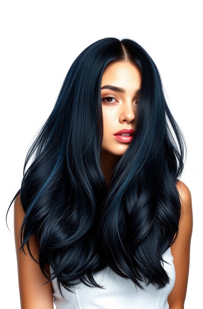 Jet Black with Blue Undertones