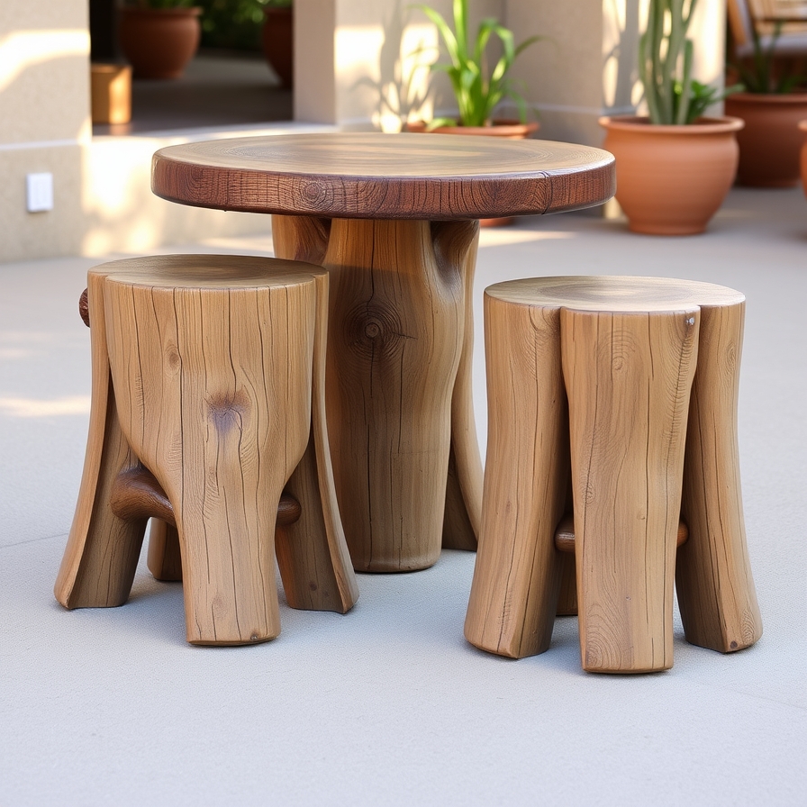 Simple Log Stools Tables