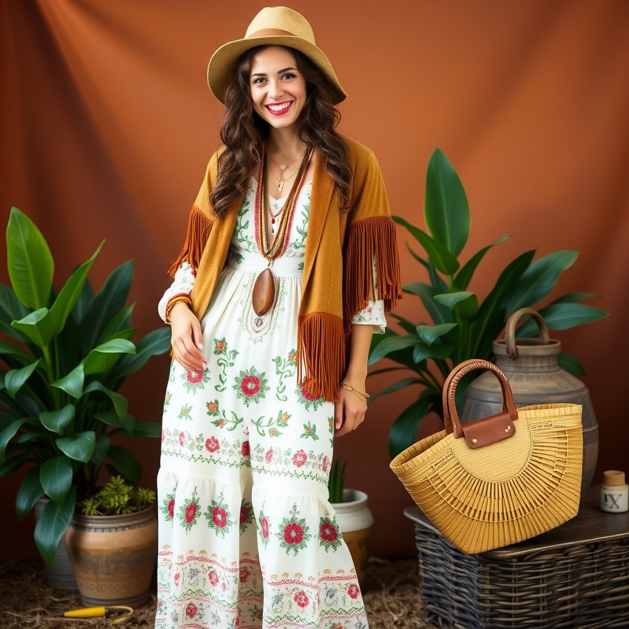 1970s Boho Chic Outfit