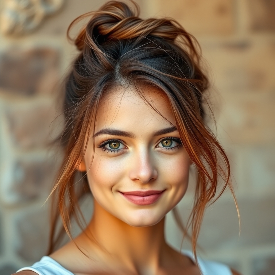 Half-Up Messy Bun