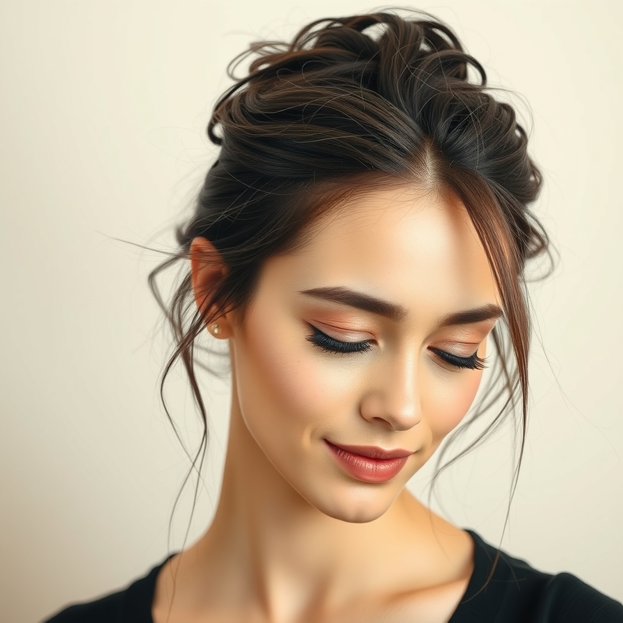 Messy hair bun ideas 