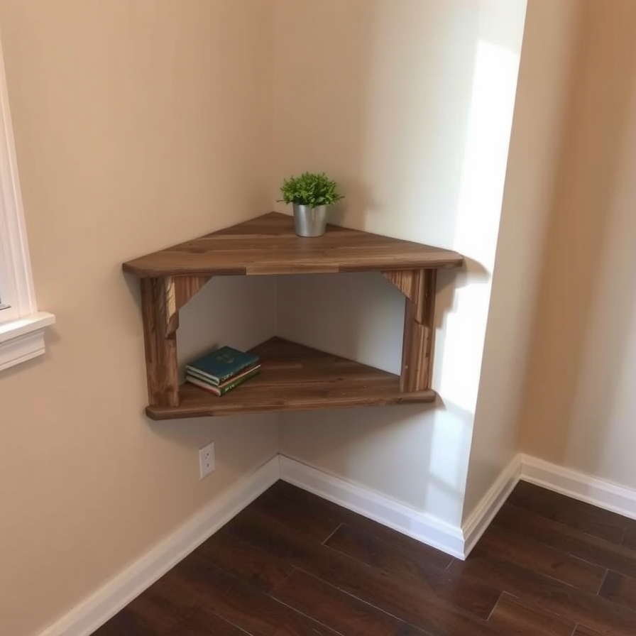 DIY Corner Shelves
