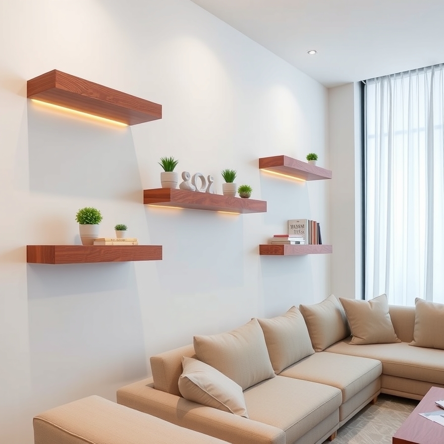 DIY Floating Shelves Modern & Space-Saving Designs