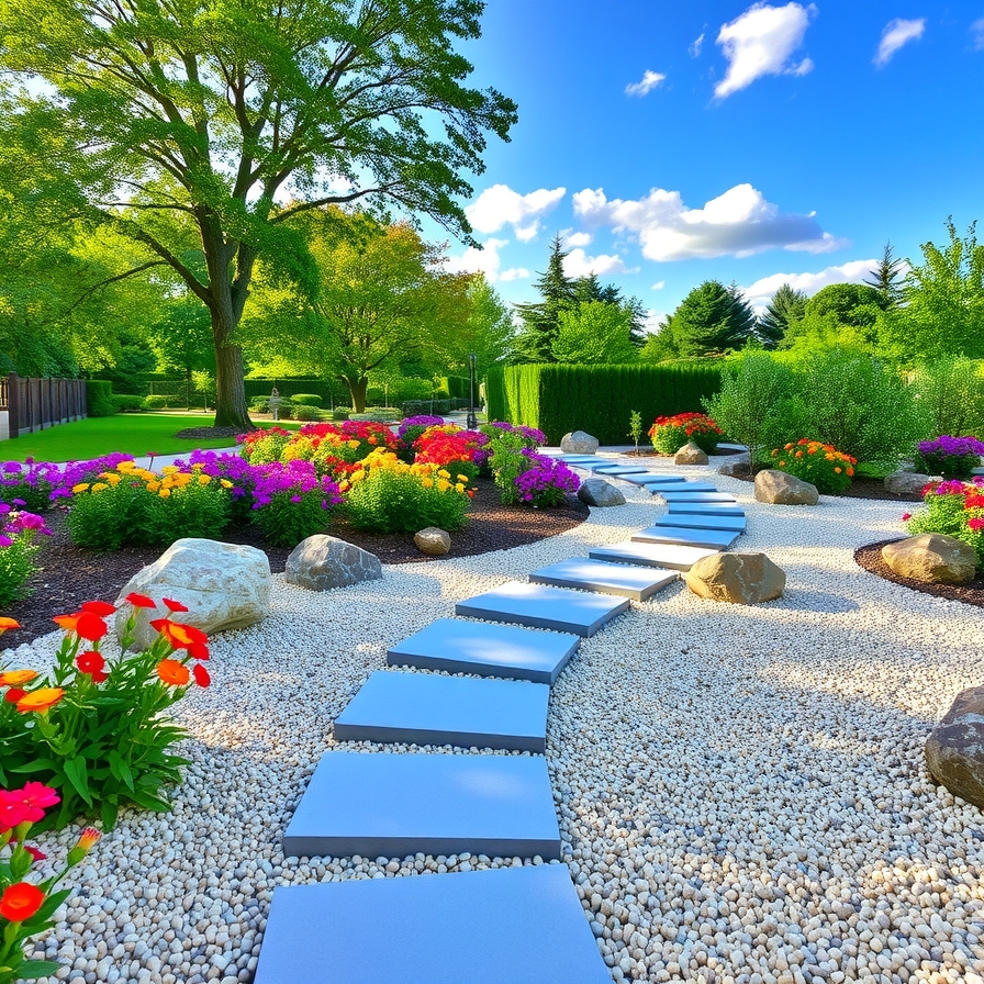 Easy Pea Gravel and Stepper Path