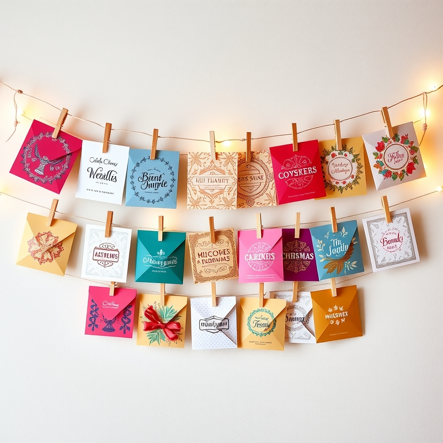 Envelope-on-a-String Advent Calendar