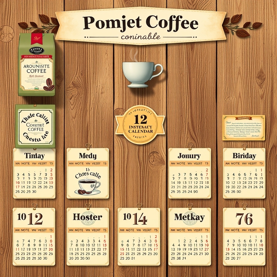 Gourmet Coffee or Tea Sample Calendar