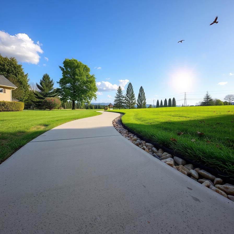 Simple Poured Concrete Path