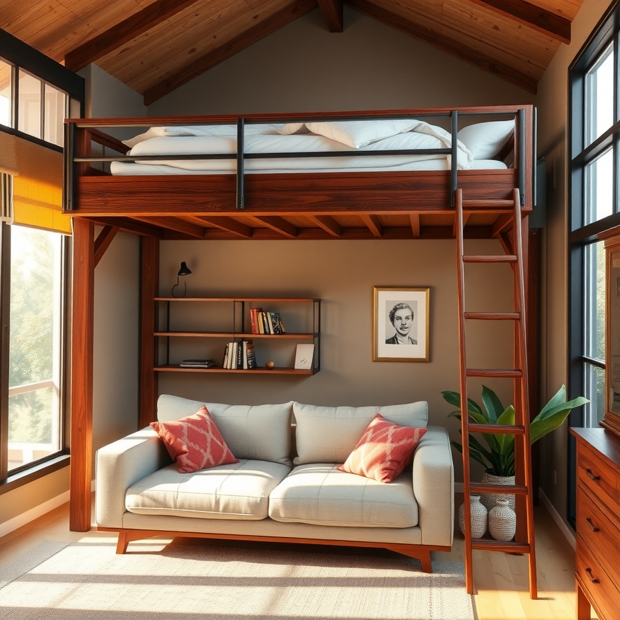 The High-Loft Bed with Seating Area Below