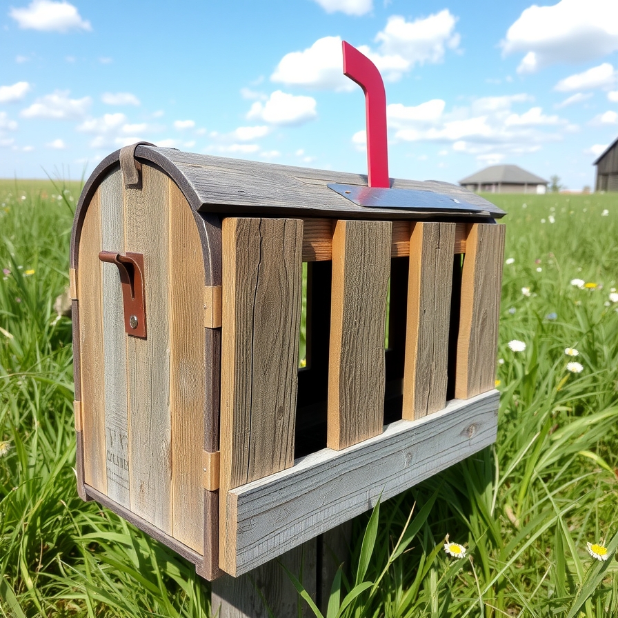 The Rustic Wooden Crate Mailbox