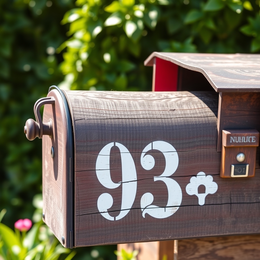 The Simple Stenciled Design Mailbox