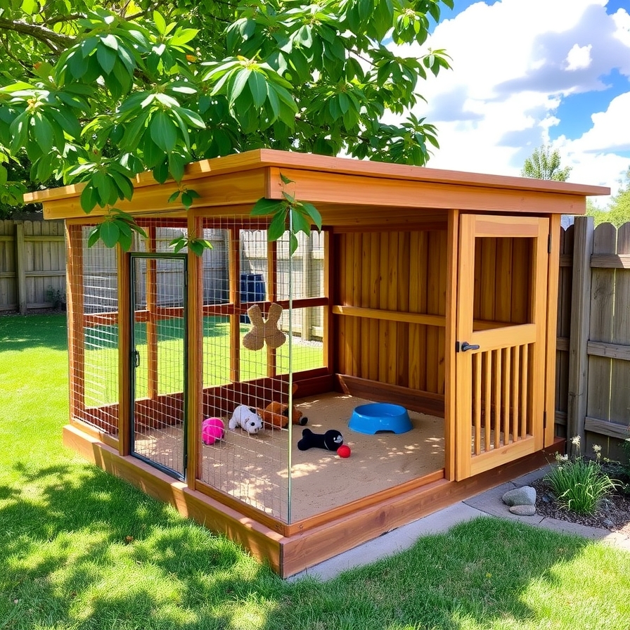 he Kennel with a Sandbox Floor