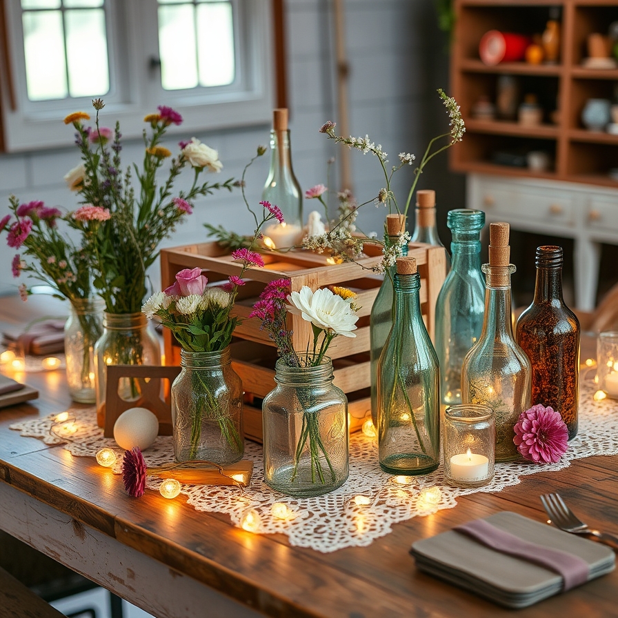 Budget-friendly DIY items and repurposed decor