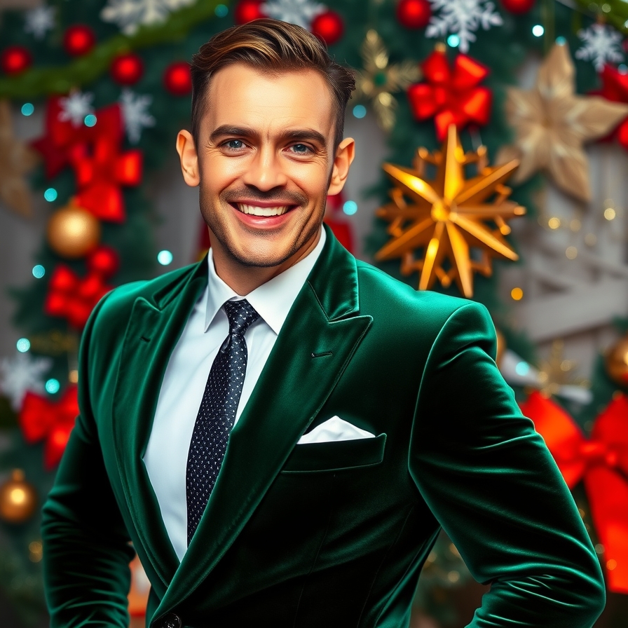Green Velvet Suit for a Bold Look