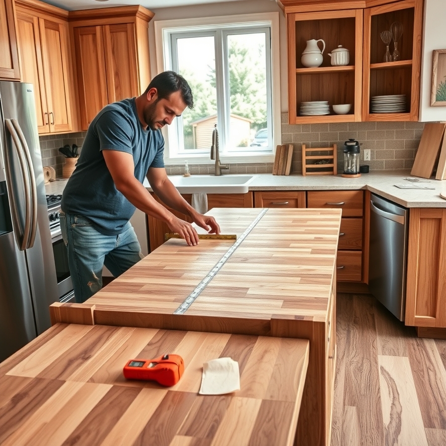 Installing a Butcher Block Countertop