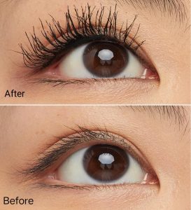 Maybelline Lash Sensational Sky High Washable Mascara before and after use photo