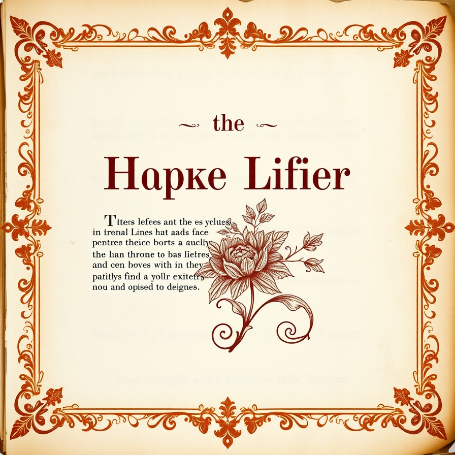 Vintage Book Page Frame