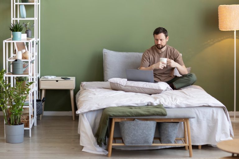 decorating ideas for bedroom with avocado green